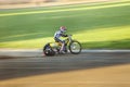 Speedway rider on the track Royalty Free Stock Photo